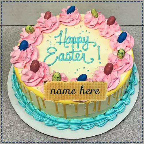 Colorful Easter Cake With Name